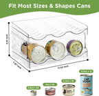 REFLYING Cat Food Can Organizer, 2-Layer Transparent Cat Food Storage Container Holds 36 (3.5oz) Cans, Canned Cat Food Organizer and Storage for Countertop Kitchen Cabinet or Pantry Shelf (2 layers)