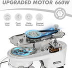 Kitchen in the box Stand Mixer, 6.5QT 660W Kitchen Electric Mixer, 6-Speed Tilt-Head Food Mixer with Dough Hook, Wire Whip, Beater, Dishwasher Safe (White)