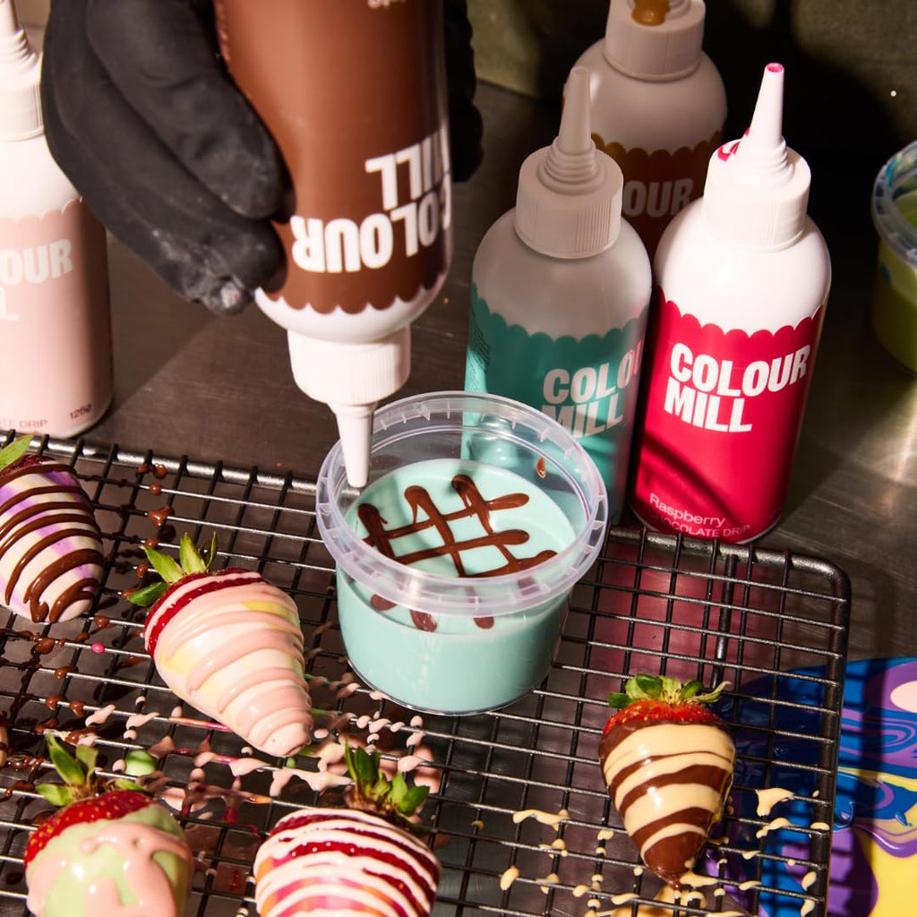 Colour Mill Chocolate Drip Easy-Melt Drizzle for Desserts, 125 Grams Chocolate