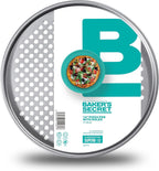 Baker's Secret Pizza Pans for Oven, Aluminized Steel Pizza Baking Pan, 2 Layers Non-stick Coating Easy Release, Dishwasher Safe - The Superb Collection (1x Pizza pan & Crisper set)