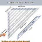 Triangular Sink Rack, Multi-Functional Rack Above The countertop, Foldable Sink Drying mat, Heat-Resistant, Non-Slip, and Rust-Proof Dish Rack (Gray)