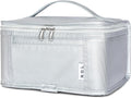 NOL Natural Organic Lifestyle Small Lunch Bag Mini Lunch Box Insulated Lunch Bag for Men/Women Leakproof Cooler Tote Bag Lightweight Nylon Waterproof Lunch Box For Work, Silver