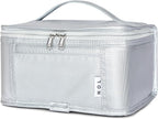 NOL Natural Organic Lifestyle Small Lunch Bag Mini Lunch Box Insulated Lunch Bag for Men/Women Leakproof Cooler Tote Bag Lightweight Nylon Waterproof Lunch Box For Work, Silver