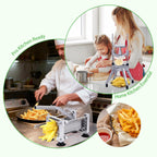 1/4" Replacement Vegetable Chopper Blade, 420j2 Stainless Steel Interchangeable Blade & Pusher Block Set for Commercial Vegetable Dicer Fruit Cutter