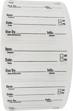 2x1 Dissolvable Food Labels, 500 Label Stickers, Bottle Labels for Storage Bins, Sticker Labels for Food containers, (500, Black)