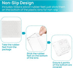 Vtopmart 25 PCS Clear Plastic Drawer Organizers Set, 4-Size Versatile Bathroom and Vanity Drawer Organizer Trays, Storage Bins for Makeup, Bedroom, Kitchen Gadgets Utensils and Office