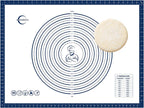 32x24" Silicone Pastry Mat for Rolling Dough Non Slip Non Stick Silicone Mats for Kitchen Counter Blue