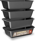BAKKENMASTER Loaf Pan Set 4-Piece - Deluxe Nonstick Carbon Steel Bakeware for Perfect Bread and Cakes – Dishwasher Safe, Premium Pans for Home Baking