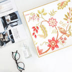 Spsyrine Decorative Serving Tray with Handles, White Lacquered Coffee Table Tray for Ottoman, Rectangle Waterproof Platters for Centerpieces, Parties, Living Room, Kitchen Counter Organization