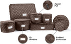 Covermates Keepsakes - Dish Storage Set - Padded Protection - ID Window - Stain Resistant - Machine Washable - China Storage, Bronze