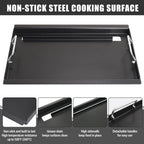 SafBbcue Full Size Griddle Inserts for Nexgrill 720-0896 720-0896B 720-0896C 720-0896E 720-0896CP 720-0898 720-0898A Flat Top Griddle for Homedepot Nexgrill 730-0898 730-0898A, Carbon Steel