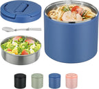 Thermo for Hot Food, Soup Thermo for Adults 40oz Lunch Containers Wide Mouth, Insulated Food Container Leak Proof Vacuum Stainless Steel With Carry Handle and Spoon BPA Free