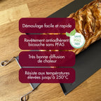 GOBEL - Non-Stick Springform Pate and Long Loaf Pan - Removable Bottom - 13 7/8" x 3 1/8" x 3 1/8"