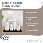 Countertop and Vanity Tray - 2 PC Large 11.7" Silicone Bathroom Trays, Counter Organizer, Dish Soap Sponge Holder Kitchen Sink Tray Organizer, Sink Caddy Toothbrush Key Kitchen Soap Trays
