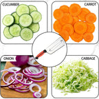 Julian Peeler for Vegetable, Multifunctional Vegetable Cutter Set – Stainless Steel Double-Layer Slicer with Julienne Peeler for Cabbage, Carrots, Potatoes – Kitchen Prep Tool Combo