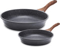 SENSARTE Nonstick Frying Pan Skillets, Swiss Granite Coating Omelette Pans, Healthy Cookware Chef's Pan, Free of Intentionally Added PFOA (8+12.5 Inch)