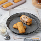 CHEFMADE Financier Cake Pan, 8-Cavity Non-Stick Muffin Pan Biscuits Cookies Bakeware for Oven Baking (Champagne Gold)