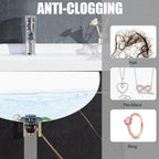 Three colors Bathroom Sink Stopper, 1.1-1.5" Bathroom Sink Strainer, Universal WashBasin Pop Up Drain Stopper, Bounce Core Push Type Sink Plug, Anti-Clogging, Stainless Steel (Matte Black,1PCS)