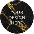 100 Custom Vinyl Stickers - Upload Your own Image, Text, Design, Logo - Personalized Logo Labels for Handmade, Packaging, Bottle, Jars, Candle, Brand Stickers (Black Gold Marble, 1x1)