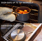 MsMk 10-Piece Pots and Pans Set non stick, Cookware Sets for building a starter kitchen or refreshing, Even Heating, Easy Clean-Up, Comfortable Handling, Induction Compatibility