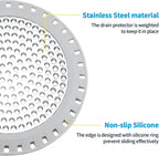 Shower Drain Hair Catcher,Aluvor Shower Drain Cover Round Bathtub Drain Strainers Weighted Metal Hair Trap Stopper Sink Protector Filter Bathroom Flat Strainer Stopper