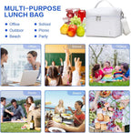 NOL Natural Organic Lifestyle Insulated Lunch Bags for Women Cooler Bag Lightweight Nylon Waterproof Lunch Box For Work