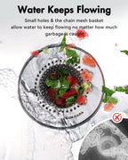 2 PCS Kitchen Sink Drain Strainer, Flippable Mesh Sink Strainer, 304 Stainless Steel Sink Screen, Easy Clean Large Basket Strainer, Anti-Clog Garbage Disposal Cover Fit for Standard Sink Drain