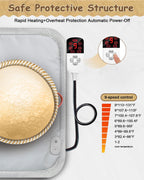 Sourdough Starter Kit Banneton Bread Proofing Basket Set w/Heating Mat,Sourdough Bread Baking Supplies, Sourdough Starter Warmer Mat,Sour Dough Kit Tools,Sourdough Kit Gifts for Bakers Women Wife Mom