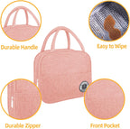 Bento Box with Lunch Bag Microwavable All-in-One Meal Prep Compartment Lunch Containers with Utensils Leak Resistant Lunch Box with Sauce Container 60oz Pink