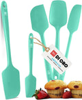 DI ORO Silicone Spatula Set - Rubber Kitchen Spatulas for Baking, Cooking, & Mixing - 600°F Heat-Resistant & BPA Free Silicone Scraper Spatulas for Nonstick Cookware - Dishwasher Safe (5pc, Mint)