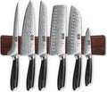 HOSHANHO 7 Pieces Knife Set with Magnetic Knife Holder, Ultra Sharp Powder Steel Kitchen Knives Set, Professional Chef Knife Sets with Ergonomic Pakkawood Handle