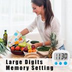 6 Pack Digital Kitchen Timers for Cooking Magnetic Timer for Cooking Loud Alarm White