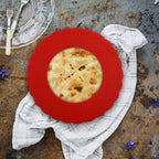 4 Pcs Mini Pie Crust Shields, Silicone Pie Pan Shield for Baking, Mini Pie Crust Protector 4 to 6 in (Red)