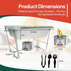 Disposable Chafing Dish Buffet Set (39 pcs) – Catering Food Warmers with Half-Sized Serving Pans, Covers, Foldable Racks, Utensils & Fuel Cans - Perfect for Buffets, Parties & Food Serving