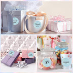 2''Holographic Thermal Label,Round Self-Adhesive Direct Thermal Label,Thermal Stickers for DIY Logo Design,Name Tag (300/Roll Blue Starry Sky