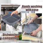 Silicone Liners Square for Air Fryer, 2 Pcs Non-stick Food-grade Reusable Basket Silicone Pot Baking Tray Airfryer Accessories, Top Size 10 inches, Bottom Size 9 inches