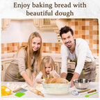 Sourdough Bread Baking Supplies- Set of 2 Oval Banaton Basket with Sourdough Starter Kit and Making Tools Accessories for Homemade Bread