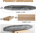 Koville African Natural Grey Marble French Rolling Pin, 12inch Non-Stick Rolling Pin for Baking, Dough Roller for Pasta, Dumpling, Fondant, Pie, Bread, Pizza, Kitchen Baking Tools