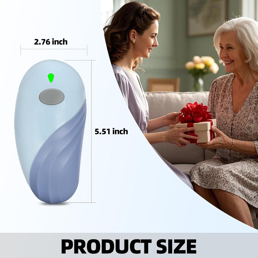 Rechargeable Auto Electric Can OpenerTouch Side Cut Opener Open Your Cans with A Simple Press of Button - Automatic,Smooth Edge,Food-Safe,for Kitchen for Seniors with Arthritis Small Size (Blue)