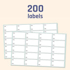 200 Pieces, 2" x 1", Removable Food Labels for Freezer Storage, Date Stickers to Write On