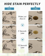 AMOAMI Coffee Mat Hide Stain Rubber Backed Absorbent Dish Drying Mat for Kitchen Counter - Fits Under Coffee Maker & Espresso Machine (17X31.5, MILK TEA)