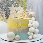 108 Pcs Balls Cake Topper DIY Cupcake Insert Foam Balloons for Cake Baking Wedding Anniversary Birthday Decoration(White,Multi Sizes)