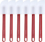 6 Pcs Commerical Silicone Spatula Set, 9.5-Inch Jam Scrapers High Heat Resistant, Commercial Grade, Nonstick & BPA-Free
