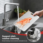 Titanium Cutting Boards for Kitchen, 100% Pure Titanium Cutting Boards Double Sided Non Toxic Cutting Board, Hygiene Durable Dishwasher Safe 10.5”×6.5”
