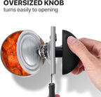 Can Opener Manual Heavy Duty, UHIYEE Hand Held Can Openers for Seniors with Comfort Grip Sharp Blade, Solid Steel Hand Manual Can Open with Magnet for Kitchen Camping, Black