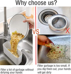Sink Strainer Drain Basket Kitchen Sink Trash Food Catcher Waste Leftovers Garbage Strainer Faucet Hanging Triangle Over Corner Sink Trash Bag Strainer