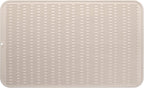 Silicone Dish Drying Mat for Multiple Usage,Easy clean,Eco-friendly,Heat-resistant Silicone Mat for Kitchen Counter or Sink,Refrigerator or Drawer Liner Tapioca 3XL 28 inches x 18 inches