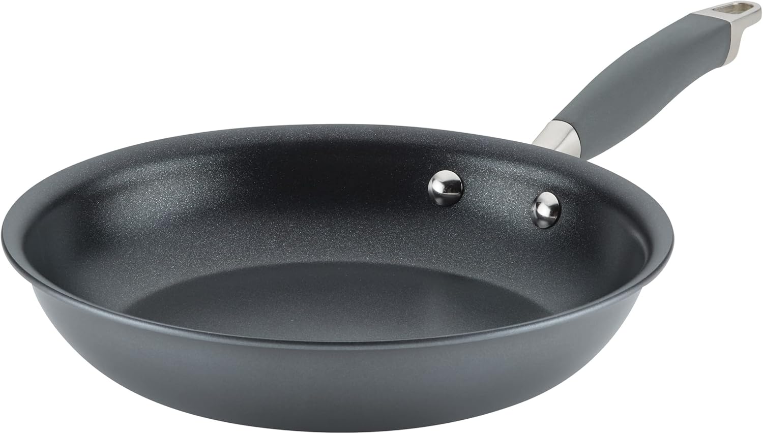 Anolon Advanced Home Hard Anodized Nonstick Skillet, 10.25 Inch – 10 Inch Fry Pan, Non Stick Saute Pan, Durable Cooking Skillet - Moonstone