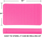 Silicone Dish Drying Mat for Multiple Usage,Easy clean,Eco-friendly,Heat-resistant Silicone Mat for Kitchen Counter or Sink,Refrigerator or Drawer Liner Rose 4XL 32 inches x 18 inches