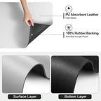 Dish Drying Mat for Kitchen Counter | Coffee Bar Mat for Countertops | Heat Resistant Drainer Mat with Non-slip Rubber Backed | Hide Stain Kitchen Absorbent Draining Mat | Light Grey 16"x24"